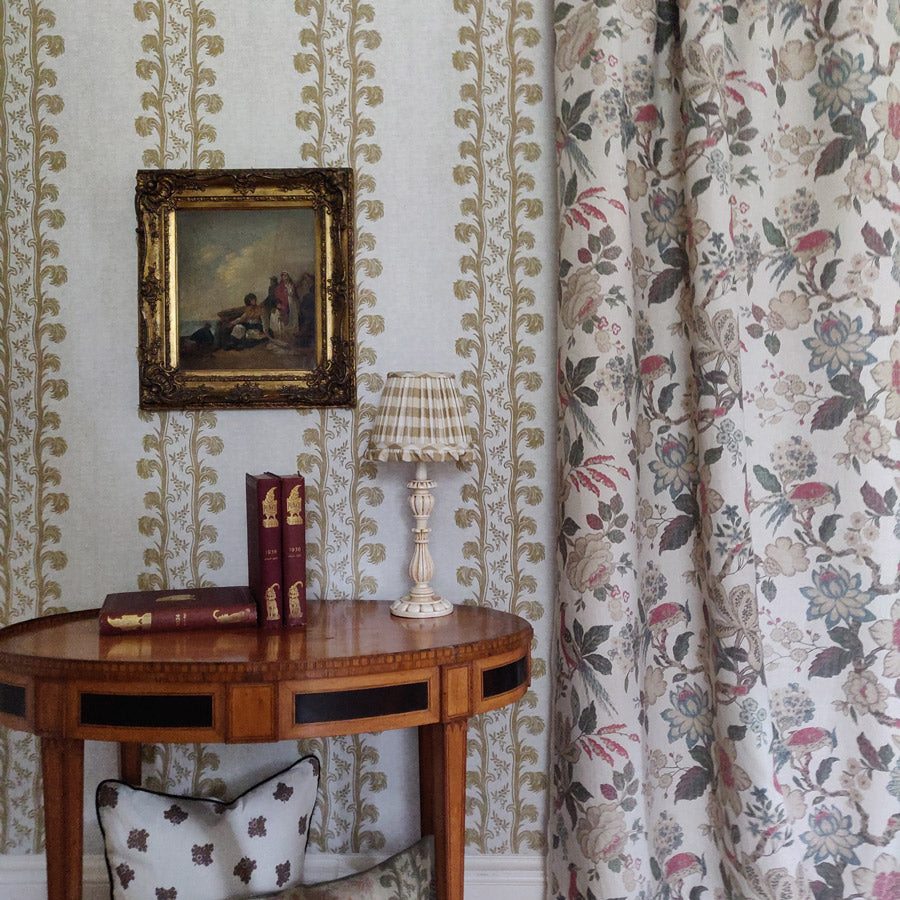 Plume Stripe Wallpaper / Mustard Plume Stripe Wallpaper / Mustard