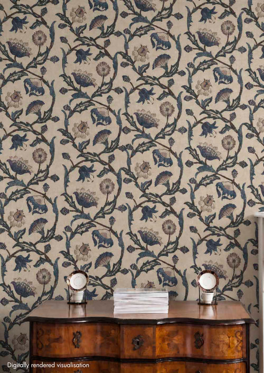 Wherwell Wallpaper / Blue