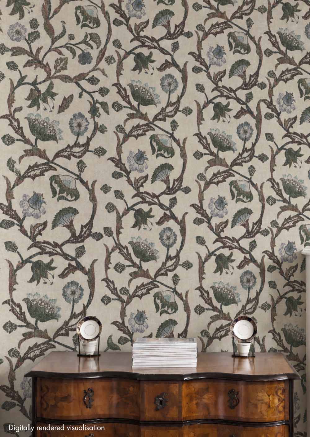 Wherwell Wallpaper / Green