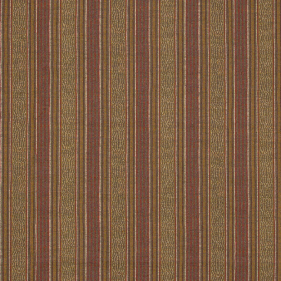 Jaujac Stripe Linen / Carmine Ochre Samples Jaujac Stripe Linen / Carmine Ochre Samples