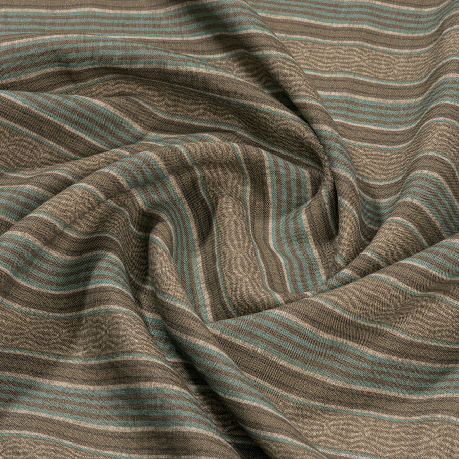 Jaujac Stripe Linen / Truffle Blue Samples