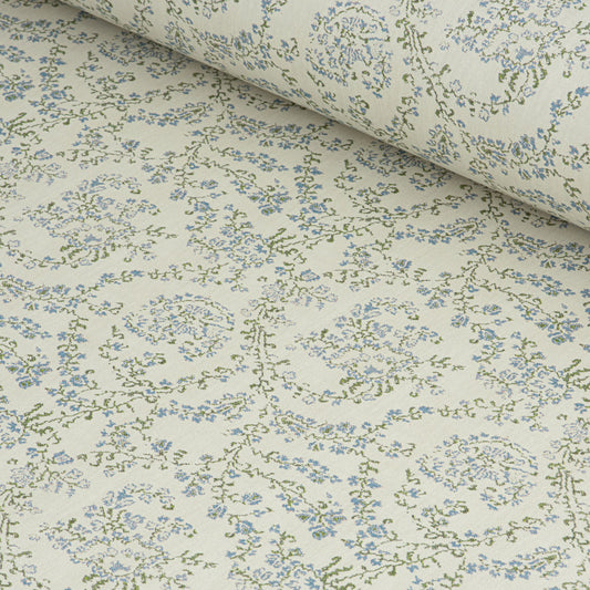 Jaujac Virelle Wallpaper / Spring Blue Samples