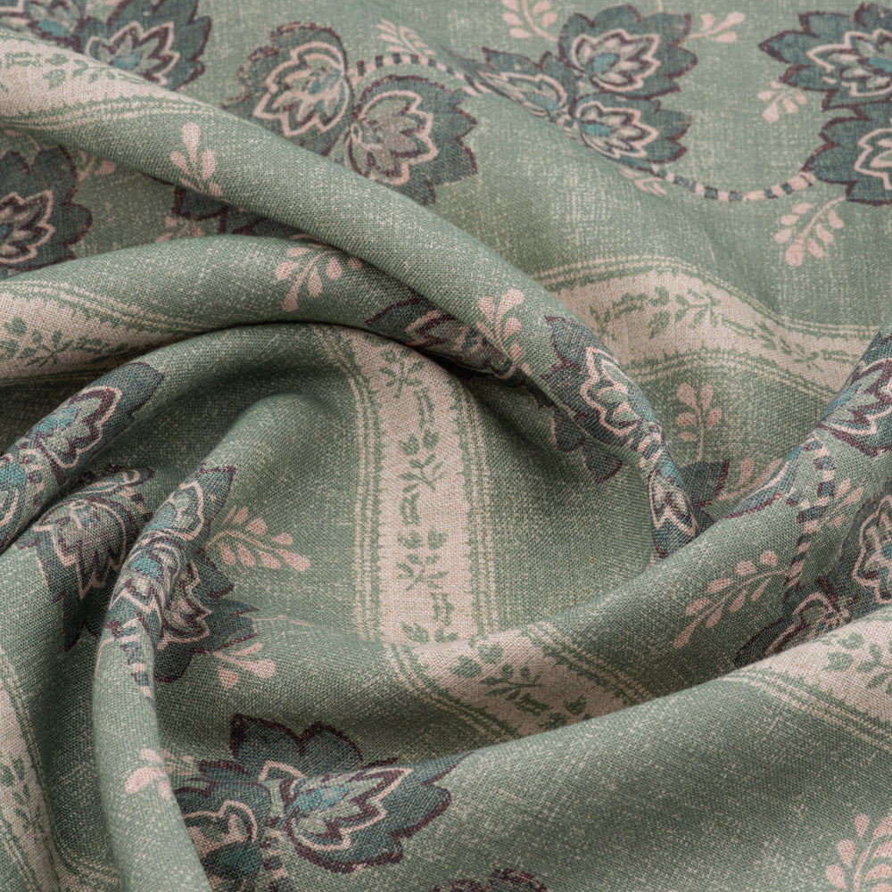 Somborne Stripe Linen / Teal Samples Somborne Stripe Linen / Teal Samples