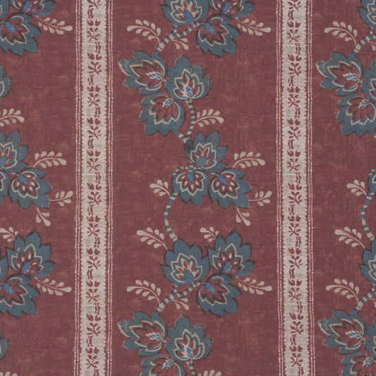 Somborne Stripe Wallpaper / Merlot Samples