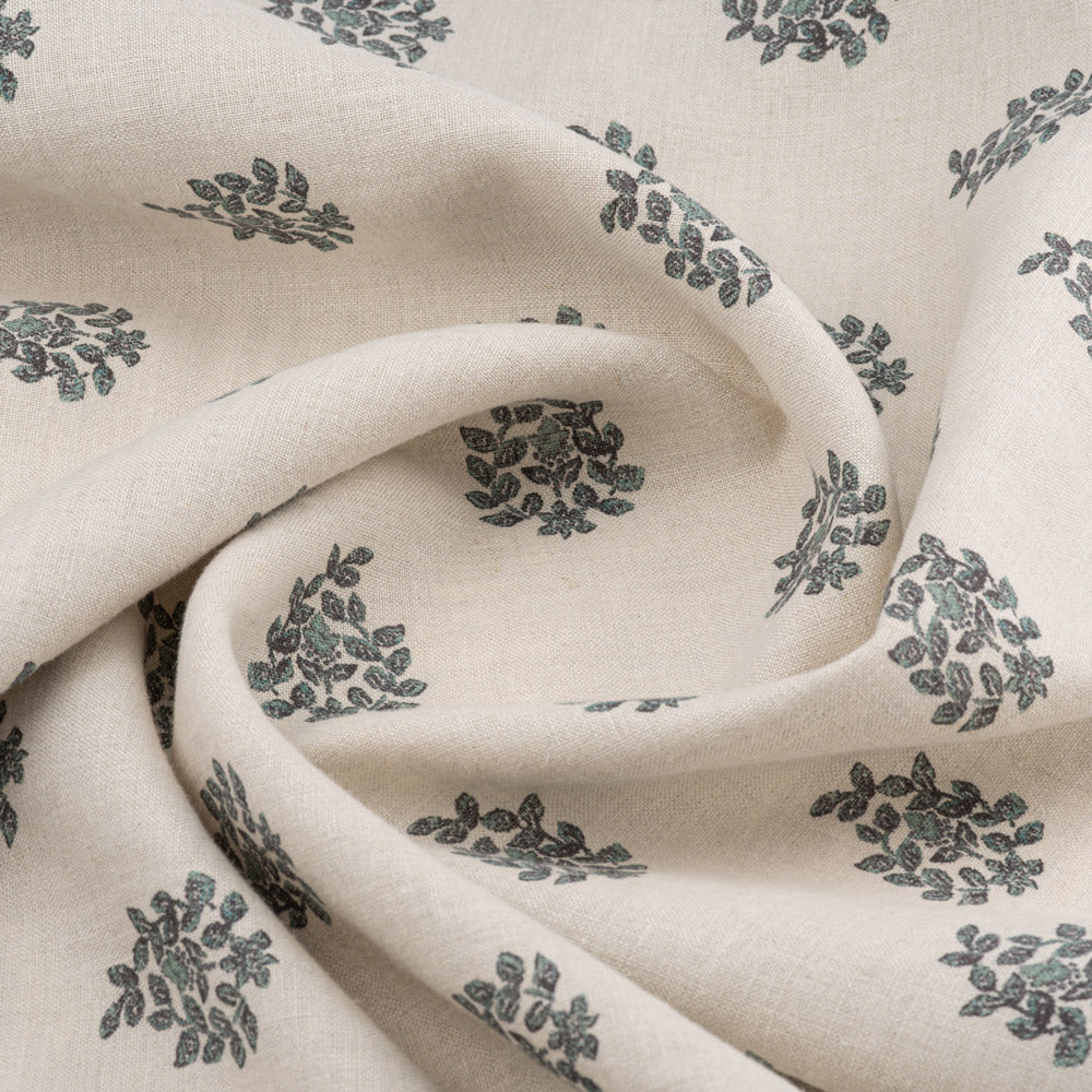 Somborne Wreath Linen / Teal Somborne Wreath Linen / Teal