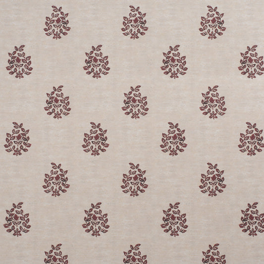 Somborne Wreath Wallpaper / Merlot Samples
