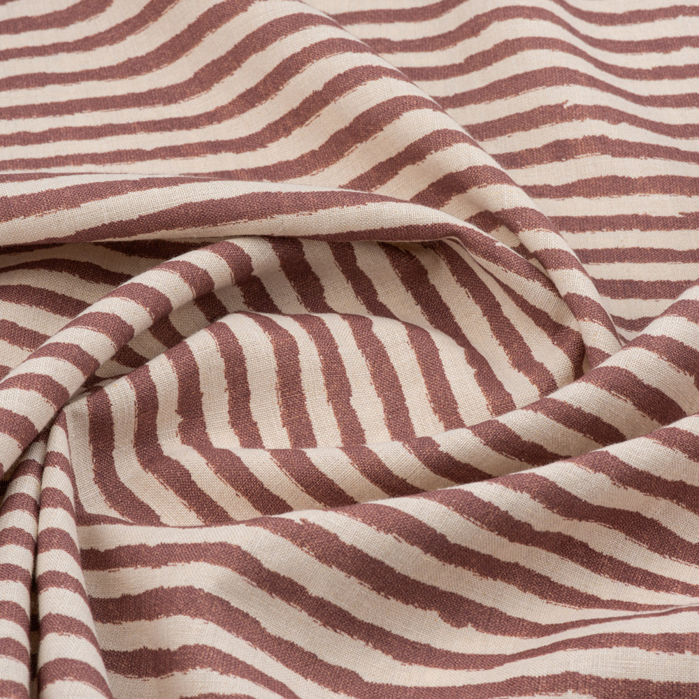 Waverley Stripe Linen / Merlot Waverley Stripe Linen / Merlot