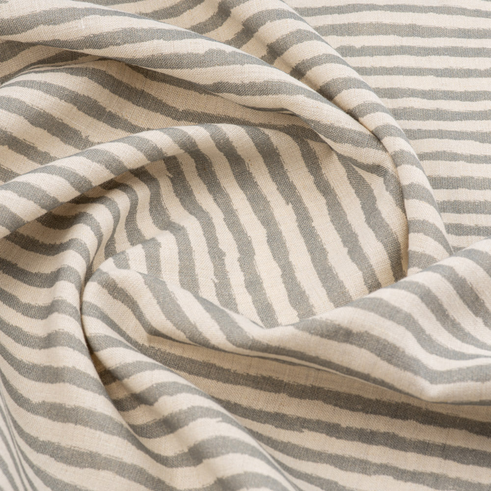 Waverley Stripe Linen / Smoke Grey Waverley Stripe Linen / Smoke Grey