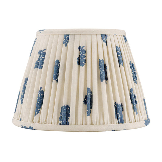 D'Arbres Indigo Linen Gathered Lampshade