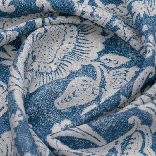 Hattingley Linen / Indigo on Ivory Sample