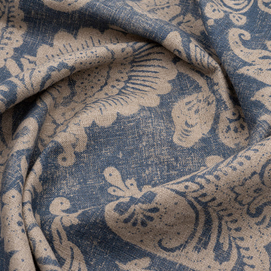 Hattingley Linen / Indigo on Natural Sample