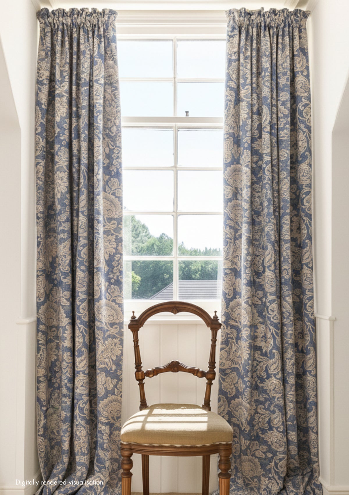 Hattingley Linen / Indigo on Natural