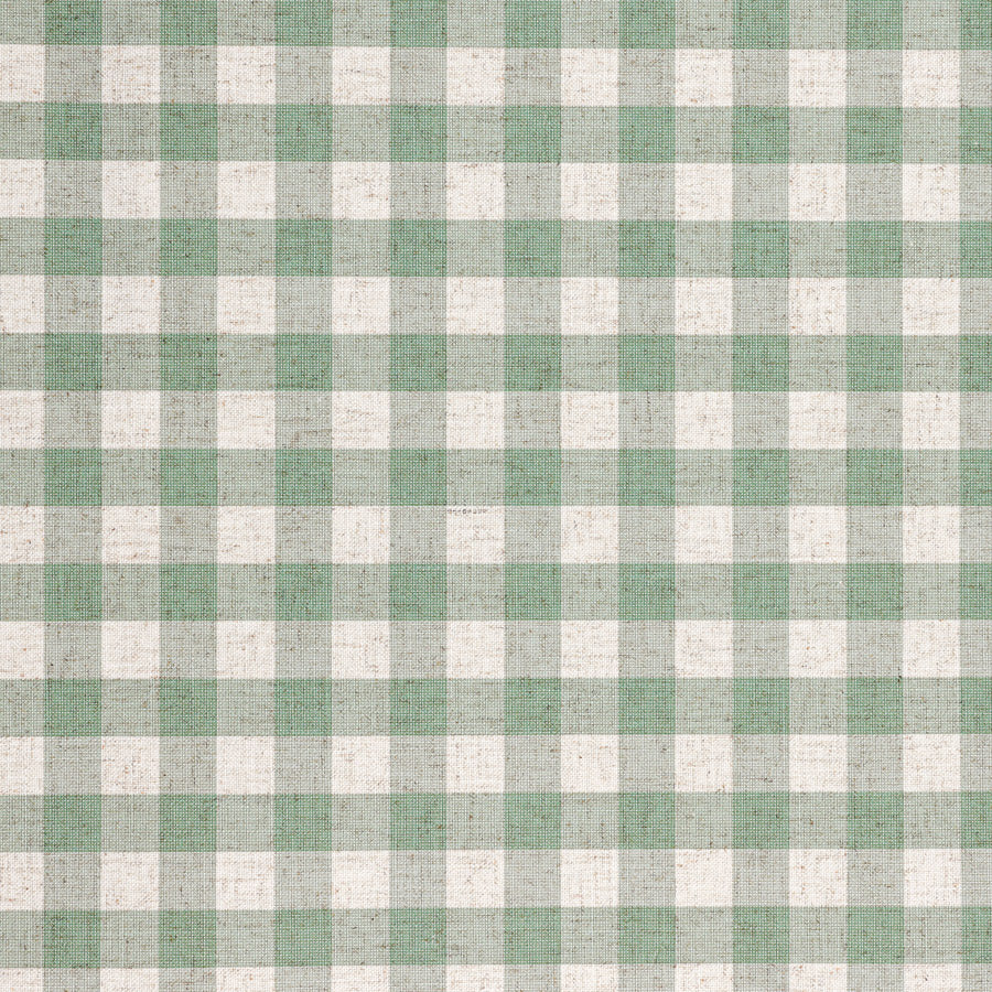 Linen Check Wallcovering / Forest Green
