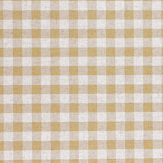 Linen Check Wallcovering / Mustard