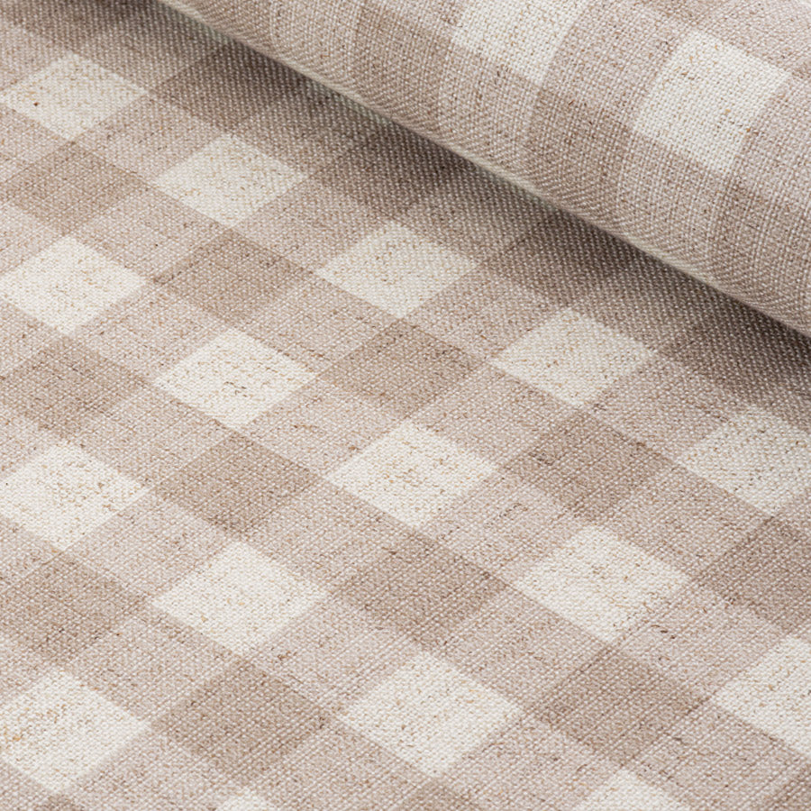 Linen Check Wallcovering / Natural
