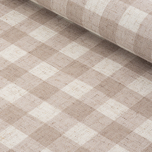 Linen Check Wallcovering / Natural Samples