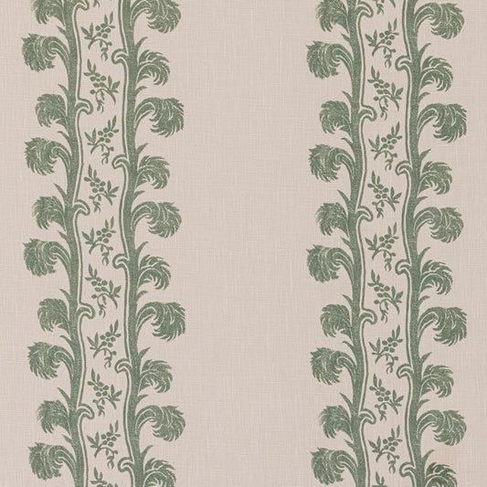 Plume Stripe Linen / Forest Green