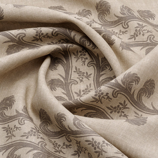 Plume Stripe Linen / Old Oak