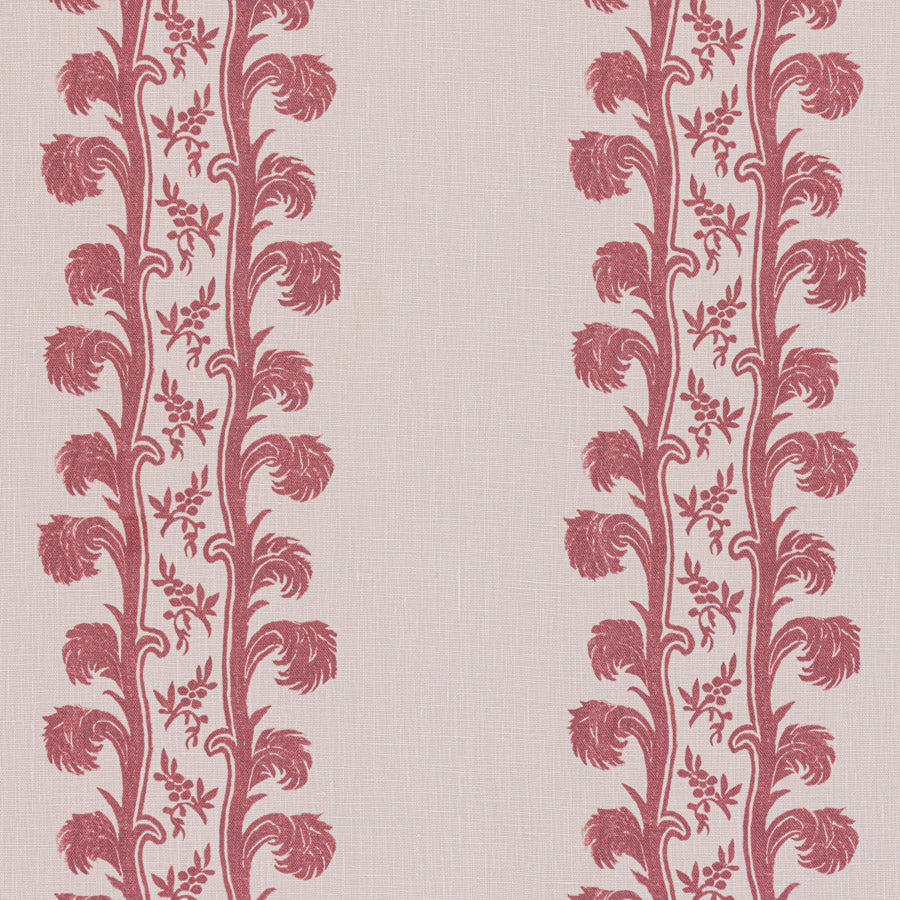 Plume Stripe Linen / Sutton Red Samples Plume Stripe Linen / Sutton Red Samples