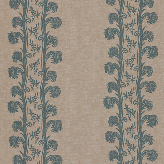 Plume Stripe Linen / Teal