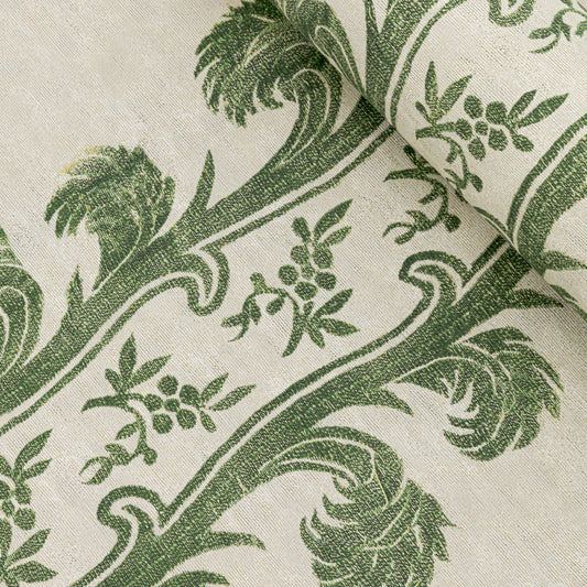Plume Stripe Wallpaper / Forest Green Samples