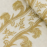 Plume Stripe Wallpaper / Mustard Plume Stripe Wallpaper / Mustard