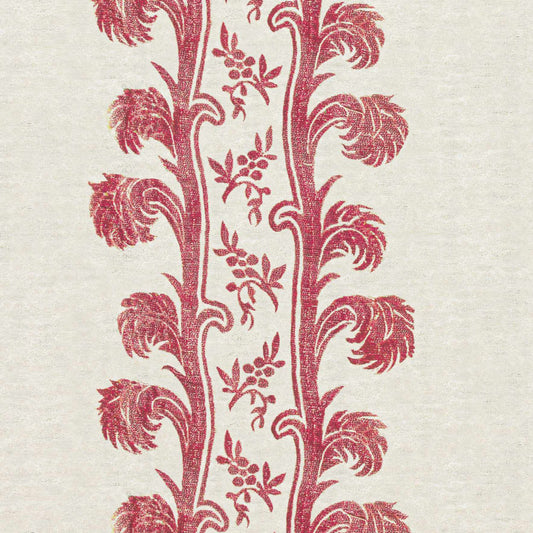 Plume Stripe Wallpaper / Sutton Red Samples
