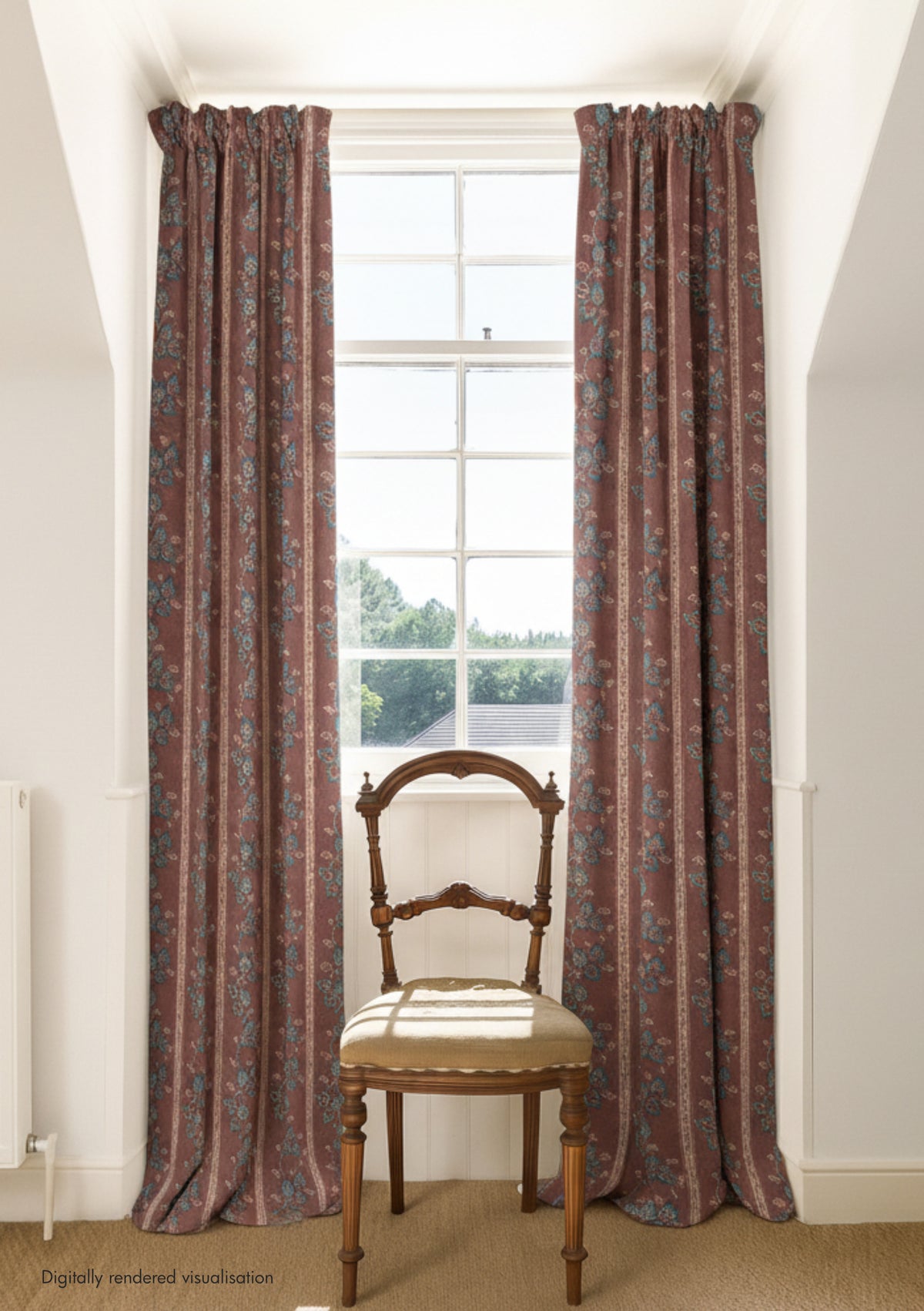 Somborne Stripe Linen / Merlot