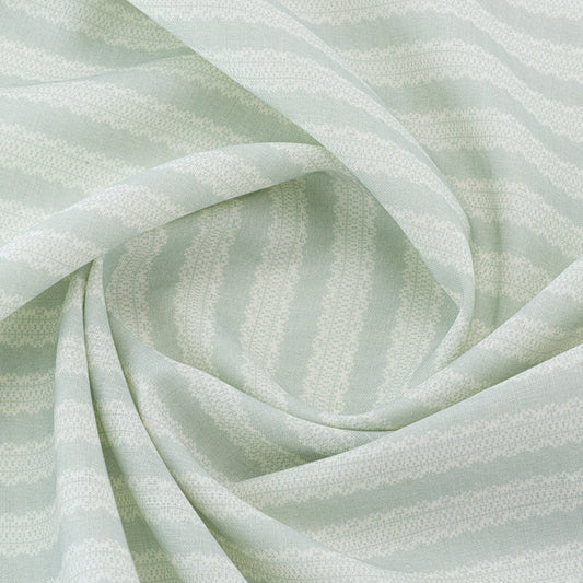SALE: Torchon Stripe Linen / Duck Egg | Batch No 2806S | 20m available