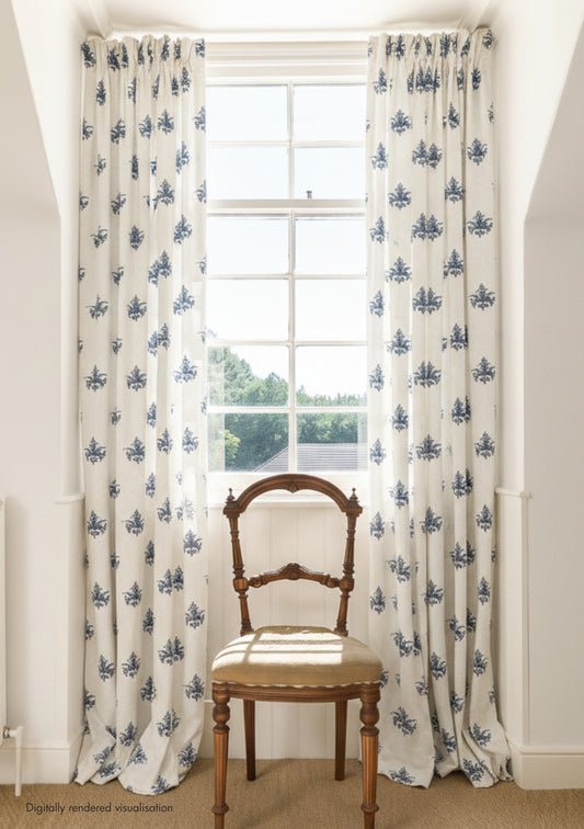 Trifolium Clover Linen / Midnight on Ivory