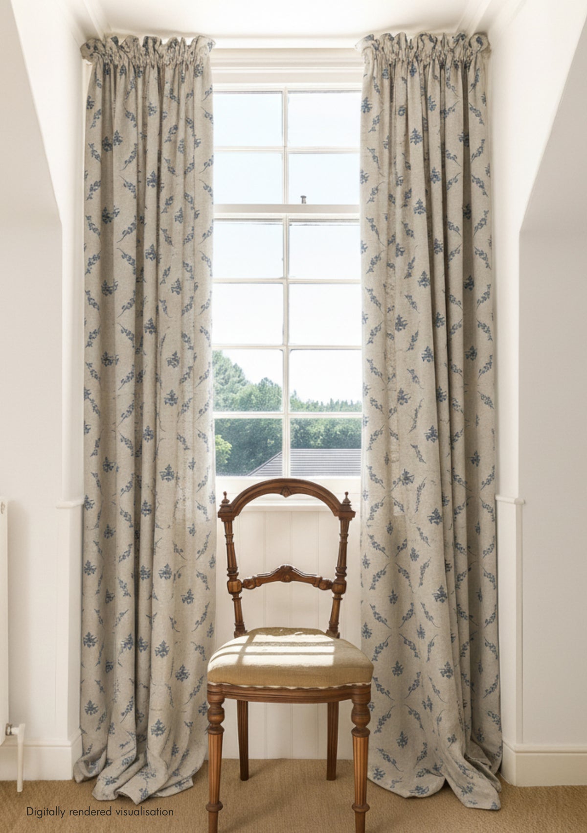 Trifolium Wreath Linen / Midnight on Natural