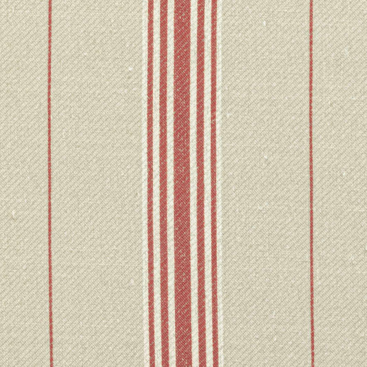 Vallon Stripe Linen / Cardinal Sample