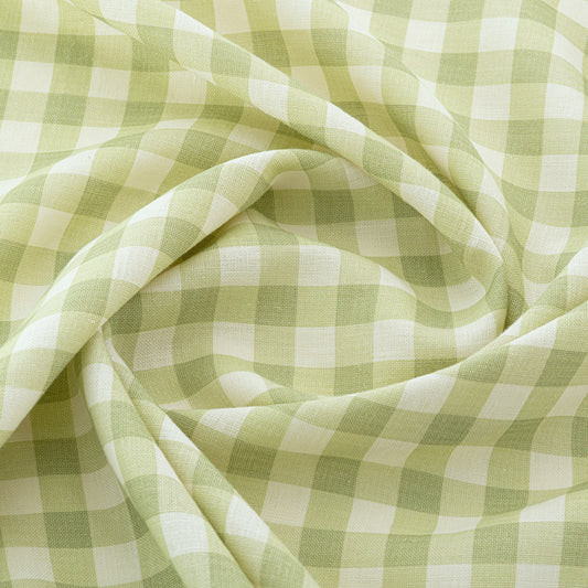 Vintage Check Linen / Apple Samples