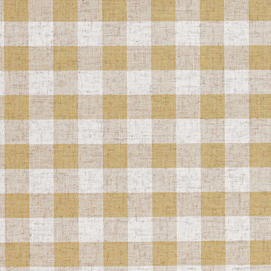 Linen Check Wallcovering / Mustard Samples
