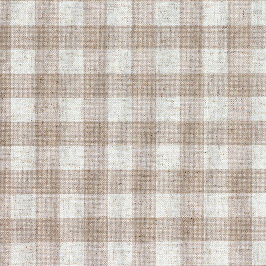 Linen Check Wallcovering / Natural Samples