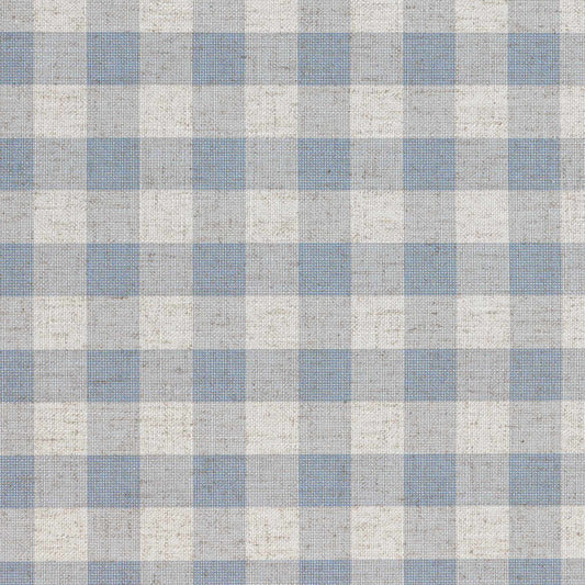 Linen Check Wallcovering / Old Blue Samples