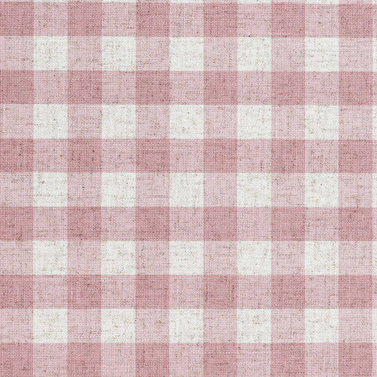 Linen Check Wallcovering / Old Rose Samples