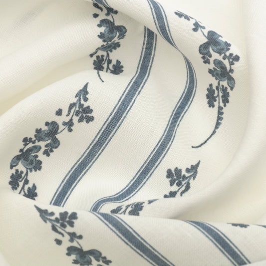 Trifolium Marchprint Linen / Midnight on Ivory Samples