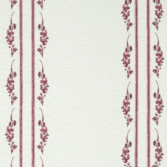 Trifolium Marchprint Linen / Raspberry on Ivory Samples