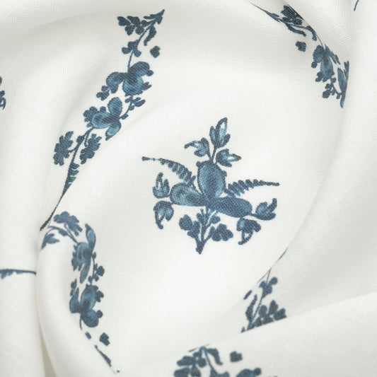 Trifolium Wreath Linen / Midnight on Ivory Samples