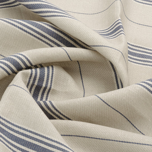 Vallon Stripe Linen / Indigo Sample
