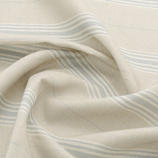 Vallon Stripe Linen / Old Blue Sample