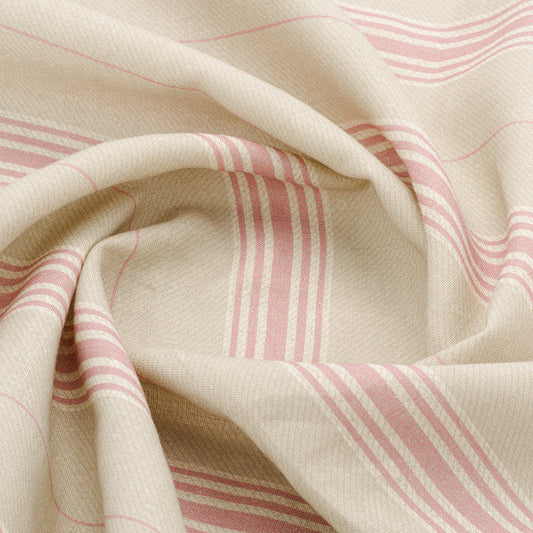 Vallon Stripe Linen / Rose Sample