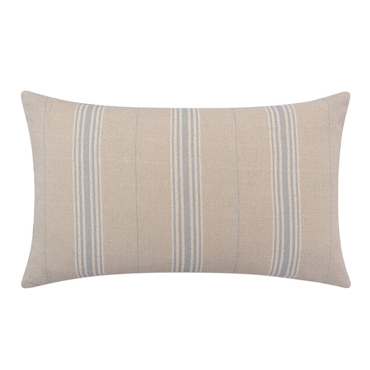 Vallon Stripe Old Blue Linen Cushion | 55 x 32cm