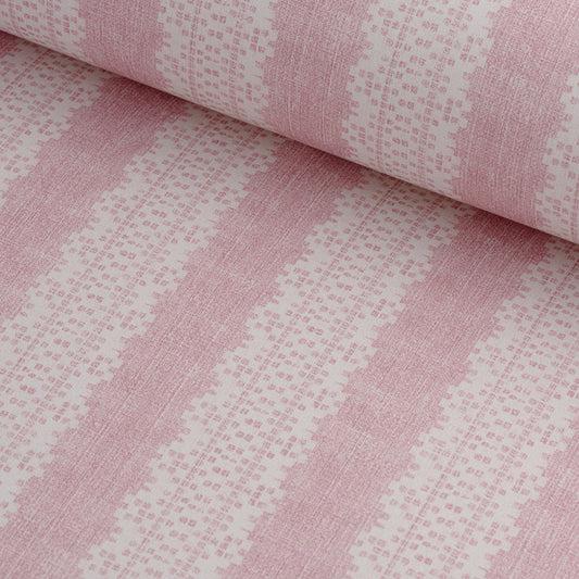 Torchon Stripe Wallpaper / Rhubarb Samples