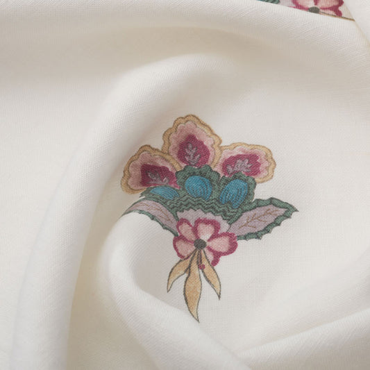 Balazuc Trefoil Linen / Ivory