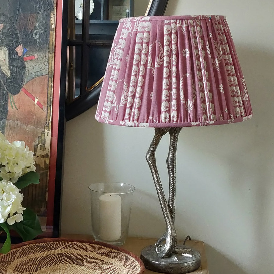 Pleated Drum Lampshade/ Couronne Damson Pink