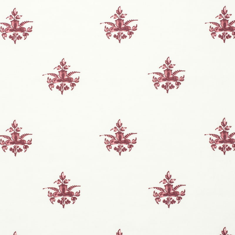 Trifolium Clover Linen / Raspberry on Ivory Samples