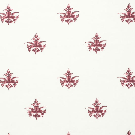 Trifolium Clover Linen / Raspberry on Ivory Samples