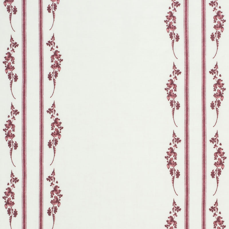 Trifolium Marchprint Linen / Raspberry on Ivory Samples Trifolium Marchprint Linen / Raspberry on Ivory Samples